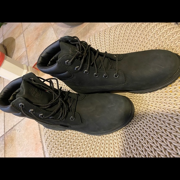 TIMBERLAND WOMENS BLACK NUBUCK BOOTS - Picture 4 of 6